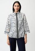 Sporty Striped Zipper Jacket - Navy/White / 18 image