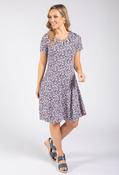 Ditsy Print Short Dress - Red Mix / 16 image