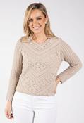 Ginza Crochet Knit Jumper - Beige / 16 image