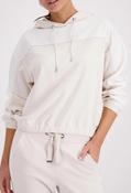 Colour Block Design Hoodie - Cream / 36