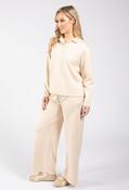 Soft Touch Wide Leg Joggers - Beige / F/S image