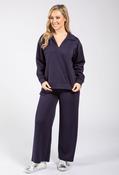 Soft Touch V-Neck Top - Navy / F/S image