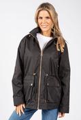 Adjustable Waist Rain Jacket - Black / 2XL image