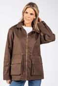 Adjustable Waist Rain Jacket - Brown / 2XL image