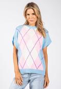 Argyle Knitted Vest - Blue / F/S image