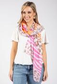 Leo and Zebra Print Scarf - Orange / F/S image
