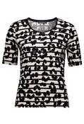 Printed T-Shirt - Beige/Black / 36