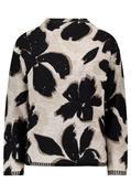 Floral Knit Jumper - Beige/Black / 40 image