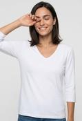 Basic V-Neck Top - White / 42 image