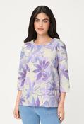 Leaf Print Top - Purple Rose / 36 image