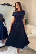 Betty Asymmetric Midi Dress - Navy / 10 image
