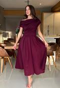 Betty Asymmetric Midi Dress - Berry / 8 image