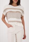 Textured Knit Jumper - Beige/White / 44