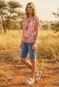 Dreams Zebra Fine Knit Top - Orange mix / 14 image