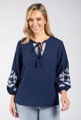 Tassel Detail Blouse - Navy / L image