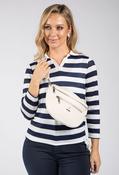Striped Crossbody Bag - Beige / F/S