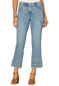 "Ab"solution® Mid-Rise Scallop Fray Hem Jeans - Denim / 8 image