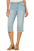 “Ab”solution® Mid-Rise Fray Hem Skimmer Jeans - Light Denim / 8 image