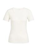 Short sleeve T-shirt with round neck - Off White / S image