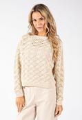 Diamond Design Knit Jumper - Beige / F/S