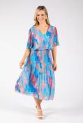 Multi Plisse Dress - Blue Mix / F/S image