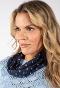 Polka Dot Magnetic Scarf - Navy / F/S image