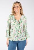 Chitel Ruffle V-Neck Blouse - Mint / 14 image