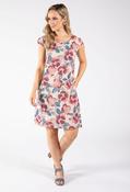 Floral Print Linen Dress - Beige Mix / 14 image