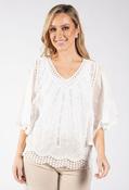 Broderie Anglaise Blouse - White / F/S image