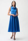 Sleeveless A-line Midi Dress - Blue / 18
