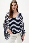 V-neck Striped Pullover - Navy / 18 image