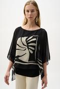 Flowy Abstract Top - Black / 20