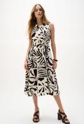 Midi Wrap Dress With Belt - Beige / 16