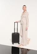 Pull-on Wide Leg Trousers - Beige / M