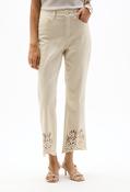 Relaxed Ankle-length Jeans - Beige / 14