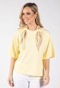 Polka Dot Scarf Top - Yellow / F/S