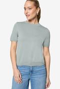 Scalloped Neck Knit Top - Silver Blue / 42 image