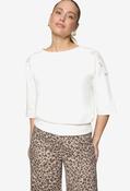 Sweatshirt with lace pattern - White / 38