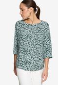 Ditsy Print Blouse - Dark Green/Blue / 36 image