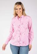 Striped Floral Embroidered Shirt - Pink Mix / 14 image