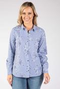 Striped Floral Embroidered Shirt - Blue Mix / 14 image