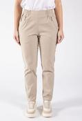 Relaxed Fit Pull On Trousers - Beige / 16