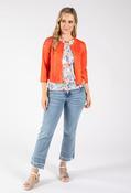 Folk Open Faux Leather Jacket - Orange / 10 image