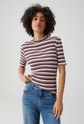 Sokira Striped Rib Top - cherry jam / 42 image