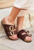 Soft Gold Buckle Sandal - Brown / 38 image