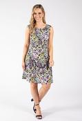 Floral Print Sleeveless Dress - Navy/Yell/Pink / 16 image