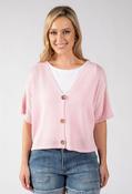 Cropped Knit Cardigan - Rose Pink / F/S image