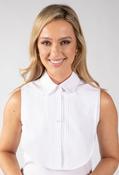 Pleated Bib Collar - White / 18
