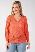 Solene Crochet Knit Jumper - Orange / 10 image