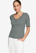 Ribbed Striped Top - Green/Cream / 34 image